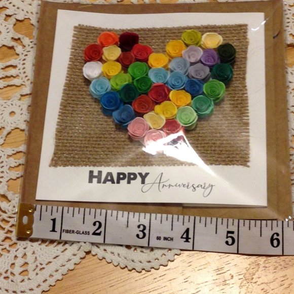 Beautiful new raised front anniversary card - Picture 4 of 4